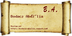 Bodacz Abélia névjegykártya
